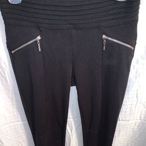 Black dress skinny pant with side zippers